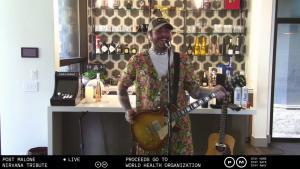 Regardez Post Malone et Travis Barker jouer des classiques de Nirvana en live