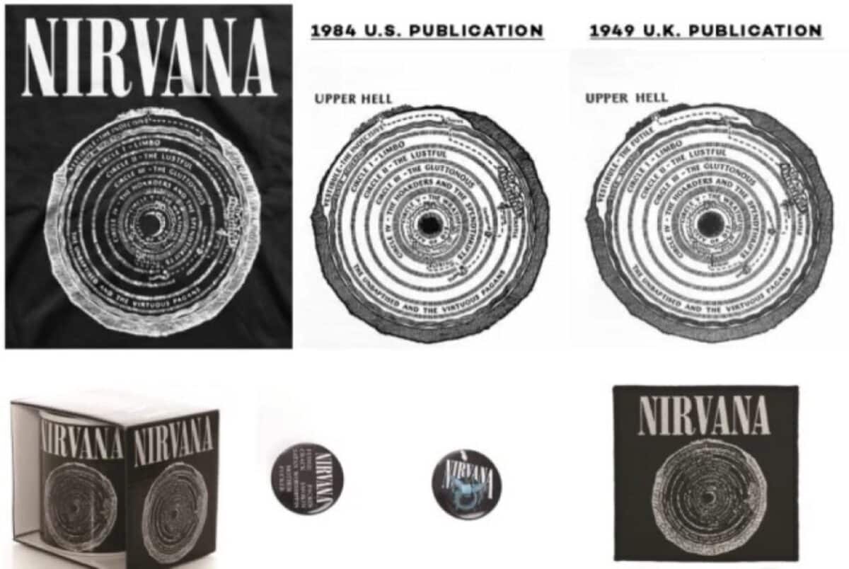 Nirvana est poursuivi en justice pour avoir utilisé une illustration tirée d&rsquo;une traduction de l&rsquo;Enfer de Dante sur ses produits dérivés