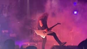 Regardez Exodus se produire avec le batteur John Tempesta et le guitariste Rick Hunolt au Psycho Las Vegas