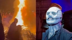 Slipknot contraint d&rsquo;interrompre son concert après que des fans ont allumé un gigantesque feu de joie