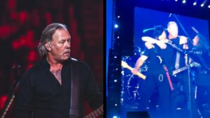 Les membres de Metallica s’embrassent sur scène après que James Hetfield, ému, s&rsquo;est confié à eux sur son manque de confiance en lui