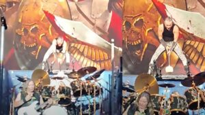 Iron Maiden : Nicko McBrain percuté par son propre gong en plein milieu d&rsquo;un morceau
