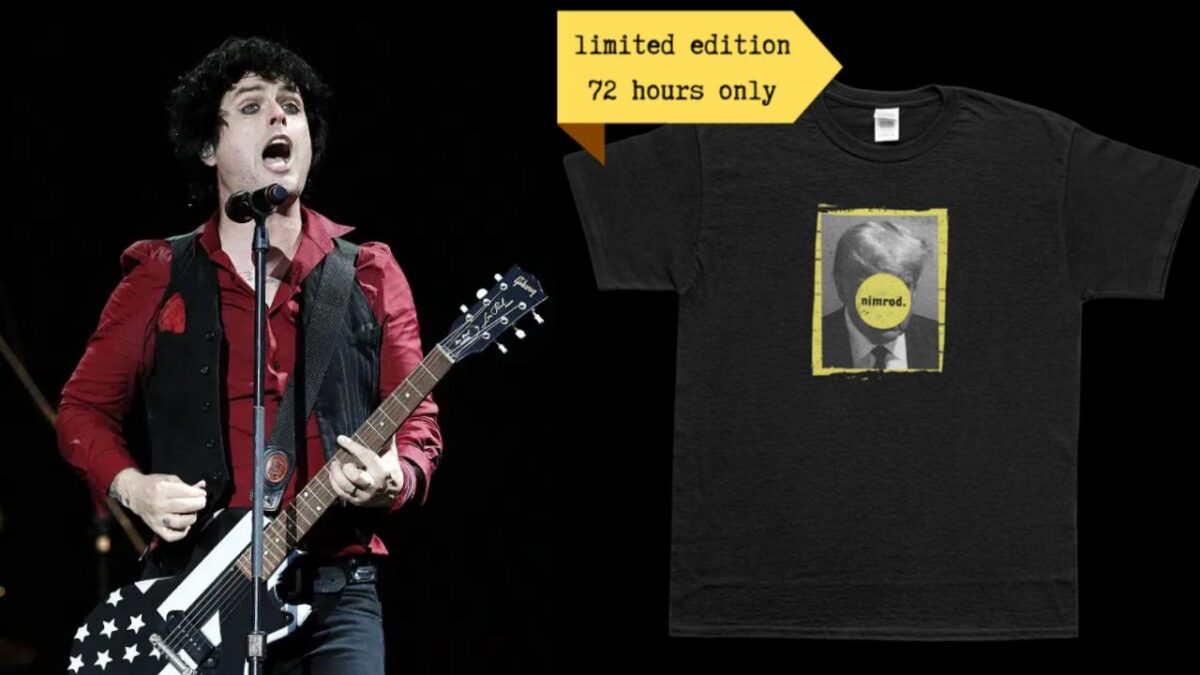 Green Day vend un t-shirt avec une photo de Trump et le mot « crétin » pour une œuvre de charité