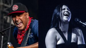 Tom Morello veut « expulser les racistes » ; le guitariste de Rage Against The Machine et Amy Lee, chanteuse du groupe Evanescence, ont été aperçus lors d&rsquo;une récente manifestation contre les dérives autoritaires aux États-Unis