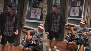 Bruce Dickinson (Iron Maiden) chante du Judas Priest avec un musicien de rue !