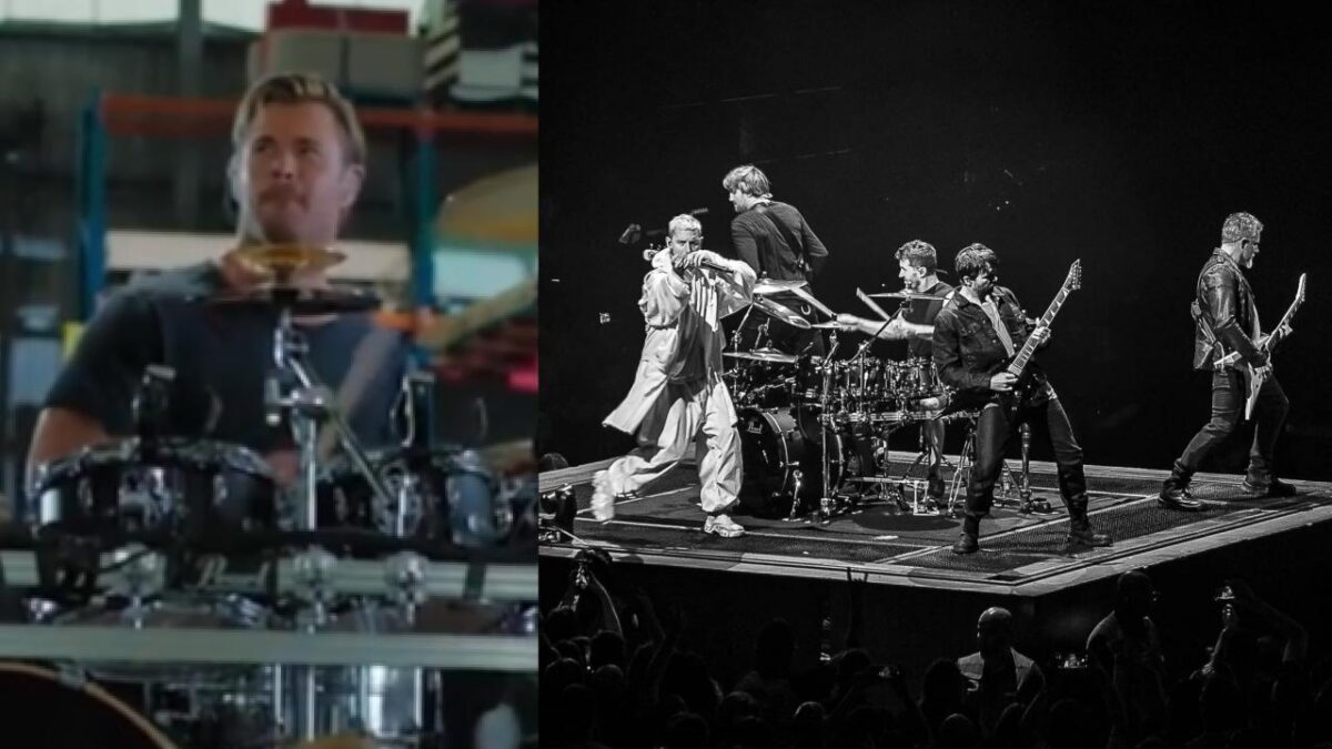 « C’était franchement pas terrible » : Parkway Drive publie une vidéo où Chris Hemsworth s&rsquo;essaie (sans succès) à la batterie