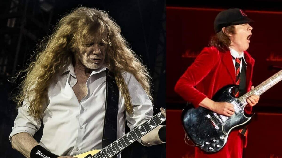 « J’avais vu Angus Young faire ça » : Dave Mustaine (Megadeth) raconte comment le guitariste d’AC/DC lui a inspiré son célèbre solo sur Holy Wars